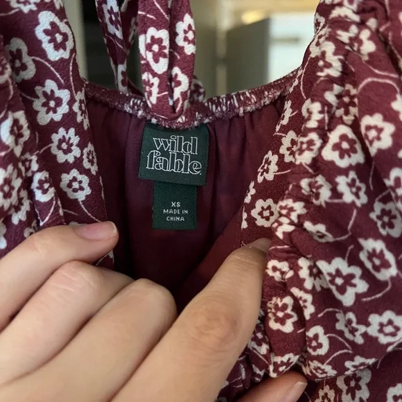 Wild Fable Floral Women's Tie Back Midi Dress - Picture 5 of 7